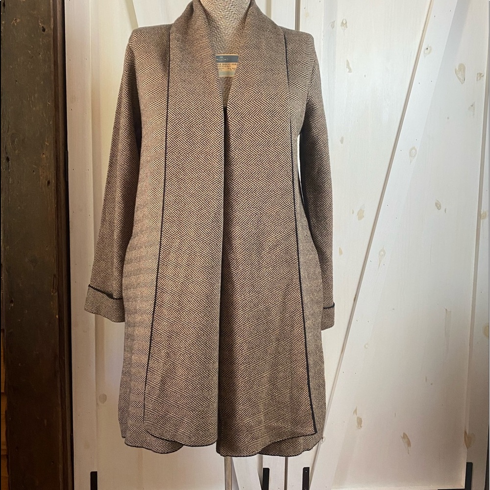 M Magaschoni Long Open-Front Cardigan